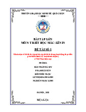 Khái niệm về tri thức và vai trò của tri thức trong hoạt động thực tiễn phát triển kinh tế ( hoặc kinh doanh ) ở Việt Nam hiện nay | Bài tập lớn môn triết học mác - lênin