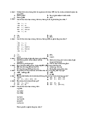 Đề trắc nghiệm tham khảo cuối kì môn Đồ họa máy tính | Đại học Bách Khoa, Đại học Đà Nẵng