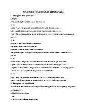 Hướng Dẫn Chi Tiết Về Quy Tắc Đánh Trọng Âm Trong Tiếng Anh