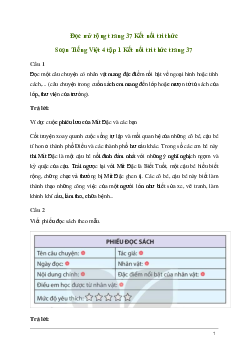 Soạn bài Đọc mở rộng trang 37 | Kết nối tri thức