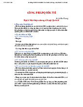 Bài Giảng - Khái Luận Chung về Luật Quốc Tế môn Công pháp Quốc Tế| Trường Đại học Luật Thành phố Hồ Chí Minh
