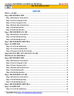 Các dạng toán thể tích khối đa diện thường gặp trong kỳ thi THPTQG Toán 12