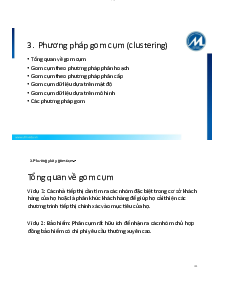 Bài giảng về phương pháp gom cụm