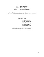 Bài tập lớn: A^kt để tìm đường đi tối ưu cho cấu trúc cây I Môn Trí Tuệ Nhân Tạo