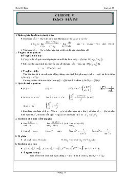Bài tập đạo hàm – Trần Sĩ Tùng