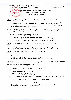 Đề thi kì 1 Toán 11 năm 2020 – 2021 trường THPT Năng khiếu TDTT Bình Chánh – TP HCM
