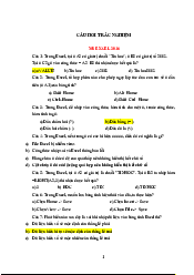 Câu hỏi trắc nghiệm ôn tập môn Tin học đại cương | Trường Đại học Mở Hà Nội