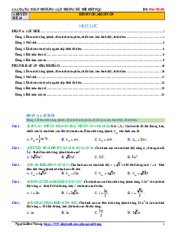 Các dạng toán nón – trụ – cầu thường gặp trong kỳ thi THPTQG  Toán 12