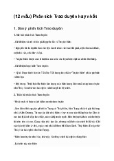 (12 mẫu) Phân tích Trao duyên hay nhất | Ngữ văn 10