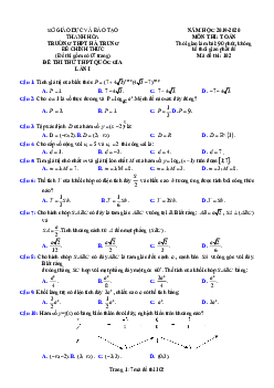 Đề thi thử Toán THPT Quốc gia 2020 lần 1 trường THPT Hà Trung – Thanh Hóa