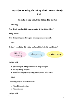 Soạn bài: Con đường đến trường Tiếng Việt 3 | Kết nối tri thức