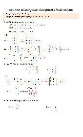 Đáp án Bài tập Hạng của ma trận và nghiệm đầy đủ của hệ môn Đại số tuyến tính | Đại học Thủy Lợi