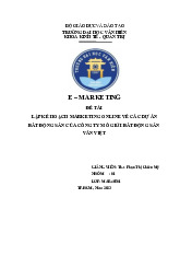LẬP KẾ HOẠCH MARKETING ONLINE BĐS CÔNG TY VÂN VIỆT - ĐỀ TÀI TIỂU LUẬN MG 2023. Môn E-Marketing | Đại học Văn Hiến.