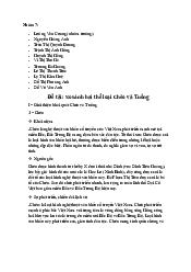 Bài tập nhóm So sánh hai thể loại Chèo và Tuồng - Cơ sở văn hóa Việt Nam | Trường Đại học Văn hóa Hà Nội