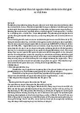 Thực trạng khai thác tài nguyên thiên nhiên trên thế giới và Việt Nam | Môn Môi trường và phát triển bền vững - Đại học Xây Dựng Hà Nội