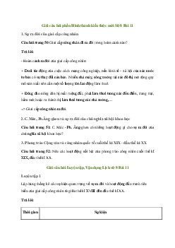 Lịch sử 8 Bài 11: Phong trào công nhân và sự ra đời của chủ nghĩa Mác - Chân trời sáng tạo