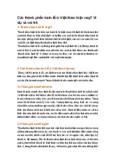 Các thành phần kinh tế ở Việt Nam hiện nay? Ví dụ và vai trò