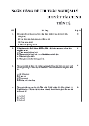 Ngân hàng trắc nghiệm 2022 - Tài chính tiền tệ | Học viện Chính sách và Phát triển