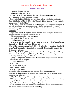 Nội dung Ôn tập Giữa Học Kỳ 1 Ngữ Văn 10 Kết Nối Tri Thức (Có đáp án)