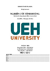 bài tập thực hành nghiên cứu tình huống hạch toán thu nhập quốc gia | Môn kinh tế vĩ mô
