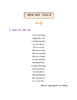 Phiếu bài tập cuối tuần lớp 2 môn Tiếng Việt Chân trời sáng tạo - Tuần 21