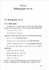 Giáo trình chương 2: Không gian vecto | Môn toán cao cấp