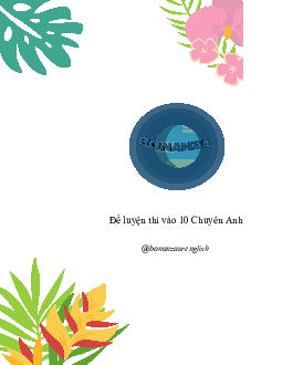 Đề luyện thi vào 10 Chuyên Anh (có đáp án)