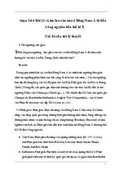 Giải Lịch sử 6 Bài 13: Giao lưu văn hóa ở Đông Nam Á từ đầu Công nguyên đến thế kỉ X | Kết nối tri thức