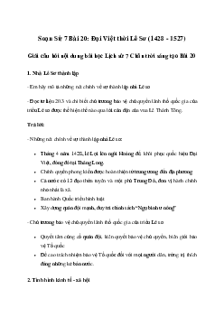 Giải Lịch sử 7 Bài 20: Đại Việt thời Lê Sơ (1428 - 1527) | Chân trời sáng tạo