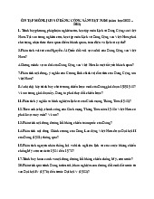 Câu hỏi ôn tập Môn Lịch sử Đảng | Đại học Sư Phạm Hà Nội