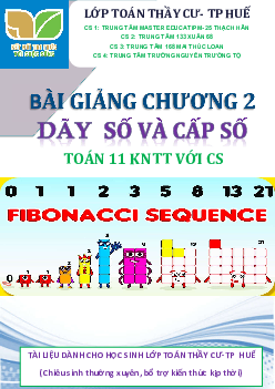 Bài giảng dãy số, cấp số cộng và cấp số nhân Toán 11 KNTTvCS