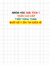 Hướng dẫn giải đáp án 15 câu hỏi tự luận giải tích I - Học Viện Kỹ Thuật Mật Mã
