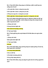 Đề cương môn Tư tưởng Hồ Chí Minh - Trường Đại học lao động -  xã hội