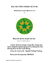 Trình bày lí luận và thực tiễn về phân tích lợi ích chi phí trong trường hợp rủi ro, không chắc chắnkết hợp yếu tố xã hội và môi trường môn Phân tích đầu tư | Học viện Nông nghiệp Việt Nam