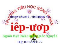 Giáo án điện tử Tiếng việt 1 bài 4 Chân trời sáng tạo: Học vần: iêp, ươp