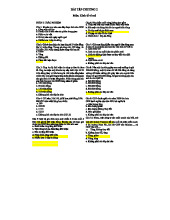 Bài Tập Chương 2 (GDP) - Kinh Tế Vĩ Mô: Trắc Nghiệm và Tự Luận