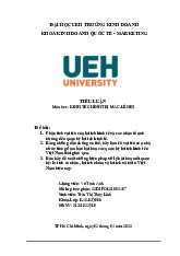 tiểu luận môn kinh tế chính trị Mác - Lênin