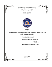 THẢO LUẬN QUẢN TRỊ HỌC - NHÓM 6