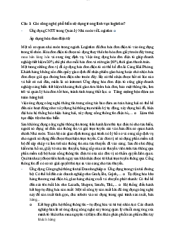 Đề cương hệ thống thông tin logistics