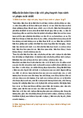 Mẫu biên bản làm việc với phụ huynh học sinh vi phạm mới nhất