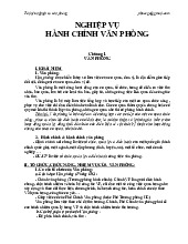 Tài liệu nghiệp vụ hành chính văn phòng | Trường Đại học Công nghệ Sài Gòn