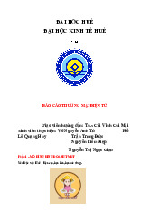 Báo cáo Phần 1: Mô Hình Kinh Doanh Yên Đặc Sản Huế | Môn Thương mại điện tử - Trường Đại học Kinh tế, Đại học Huế