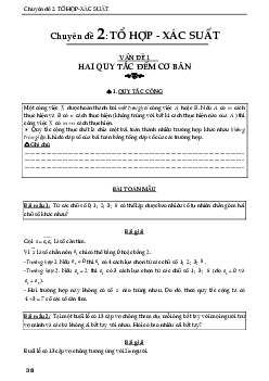 Các dạng bài tập tổ hợp – xác suất