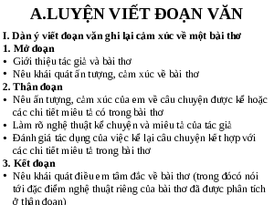 Luyện viết đoạn văn theo chủ đề | Bài giảng PowerPoint Dạy thêm Văn 6 | Kết nối tri thức