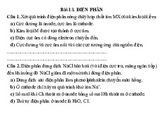 Bài 13 ĐIỆN PHÂN