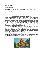 Báo cáo tham quan bảo tàng - Quản trị dịch vụ du lịch | Trường Đại học Tài nguyên và Môi trường Hà Nội