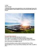 Solar energy | Đại học Kiến trúc Thành phố Hồ Chí Minh