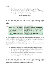 Đọc bài thơ, bài văn viết về trải nghiệm trong cuộc sống. Viết phiếu đọc sách theo mẫu | Tiếng Việt 4