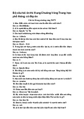 Bộ câu hỏi ôn thi Rung Chuông Vàng Trung học phổ thông có đáp án