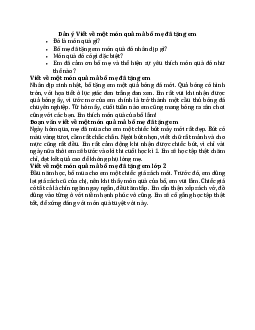 Viết về một món quà mà bố mẹ đã tặng em | Tập làm văn lớp 2 | Cánh diều